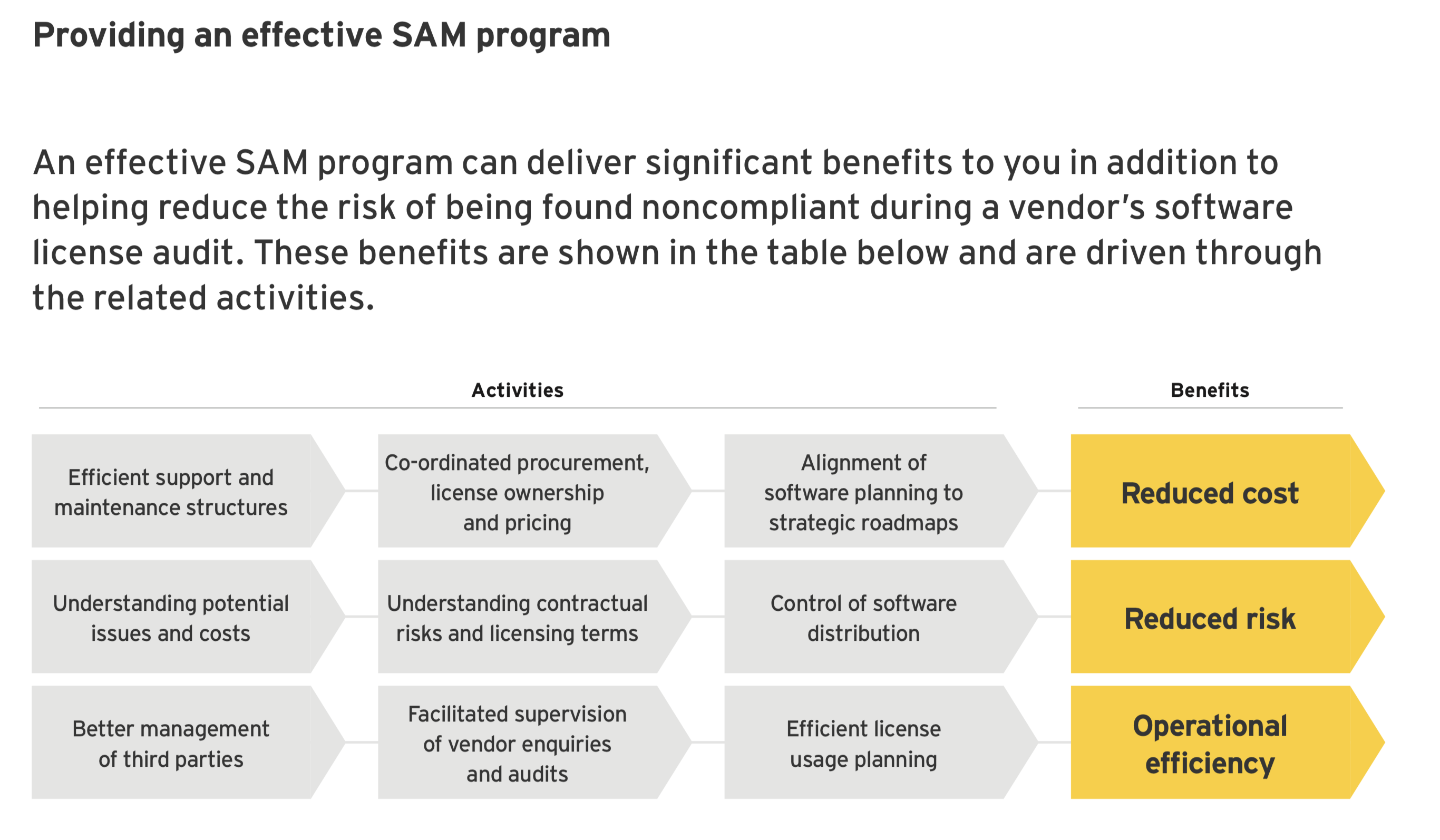 Providing an effective SAM program