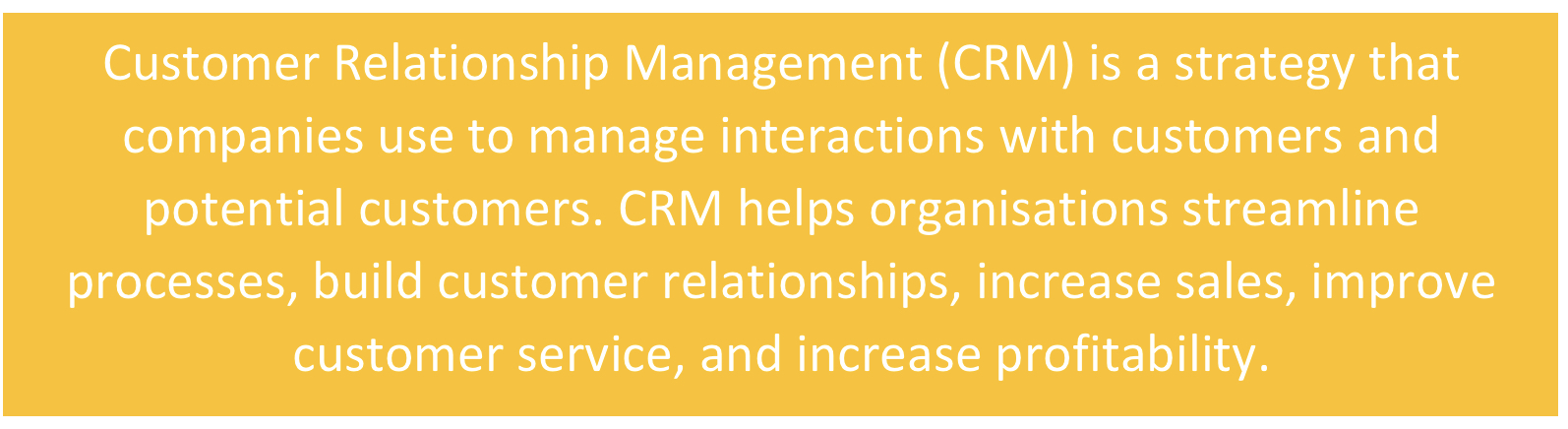 Customer management system CRM