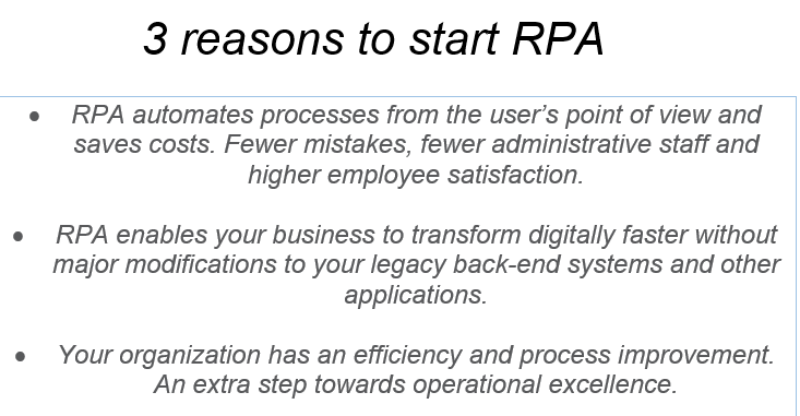 reasons to start with RPA AUTOMATION